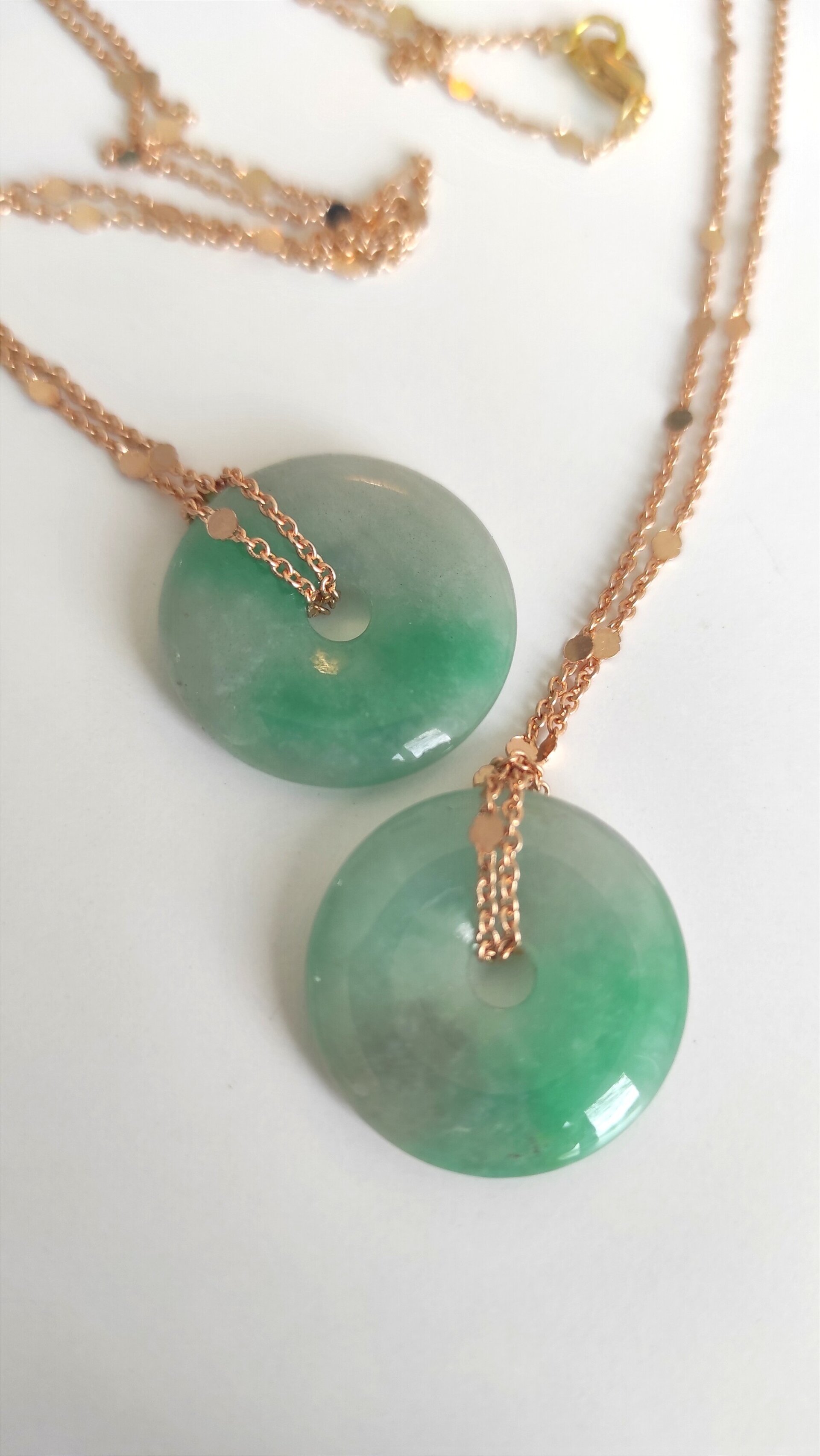 Collar cadena con Jade verde - 2