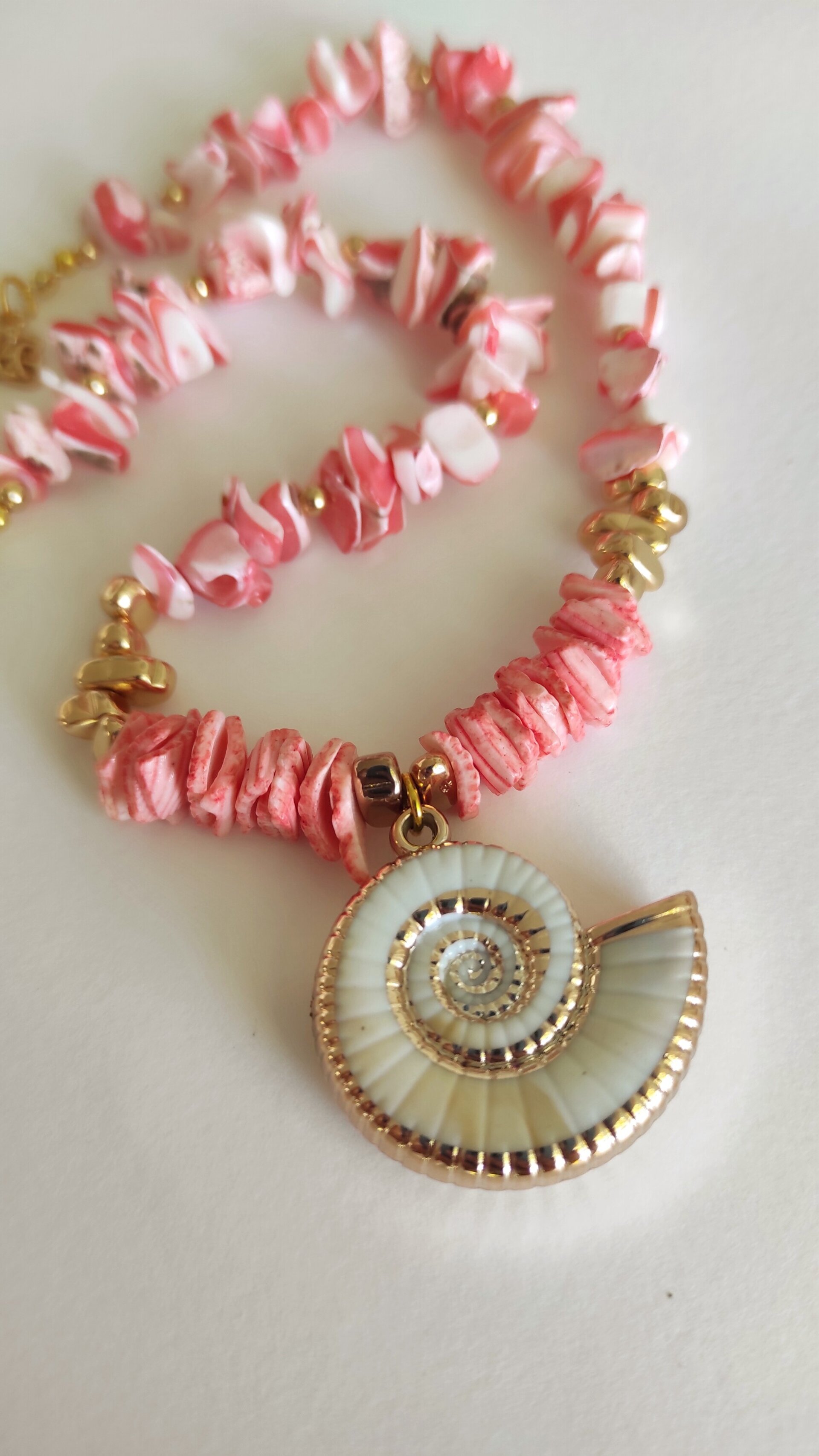Collar nácar de caracola rosa - 2