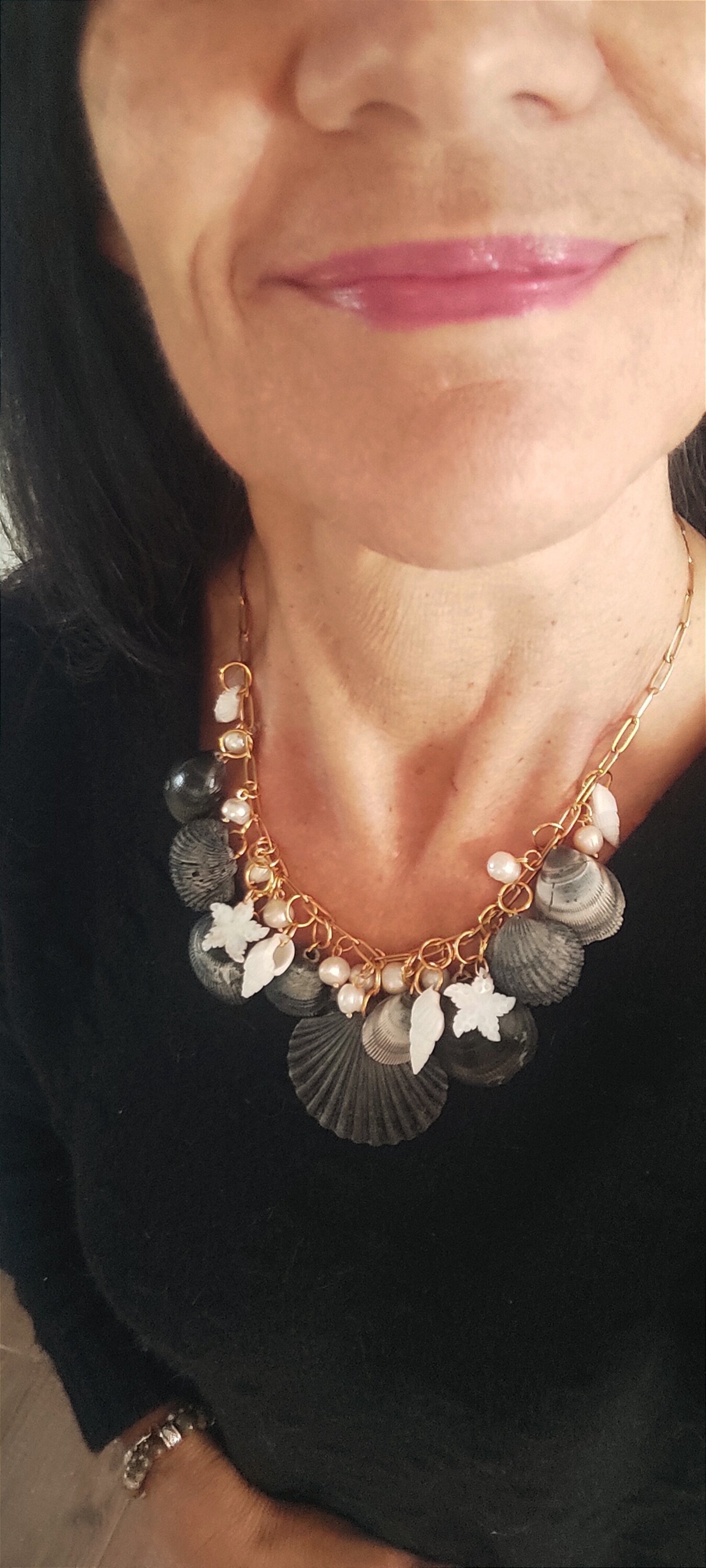 Collar de cochas marinas grises - 4