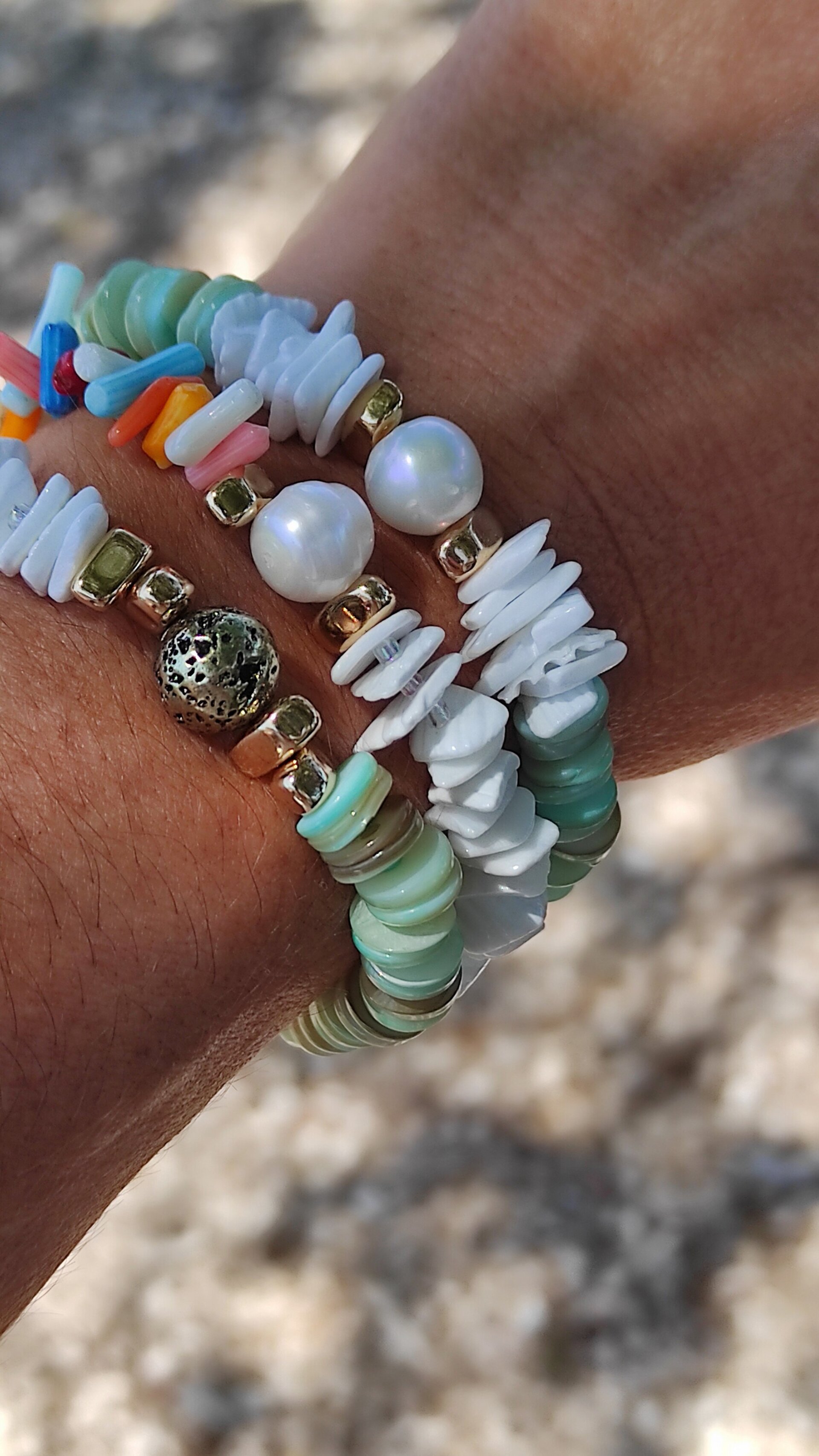 Pulsera nácar y perla natural - 7