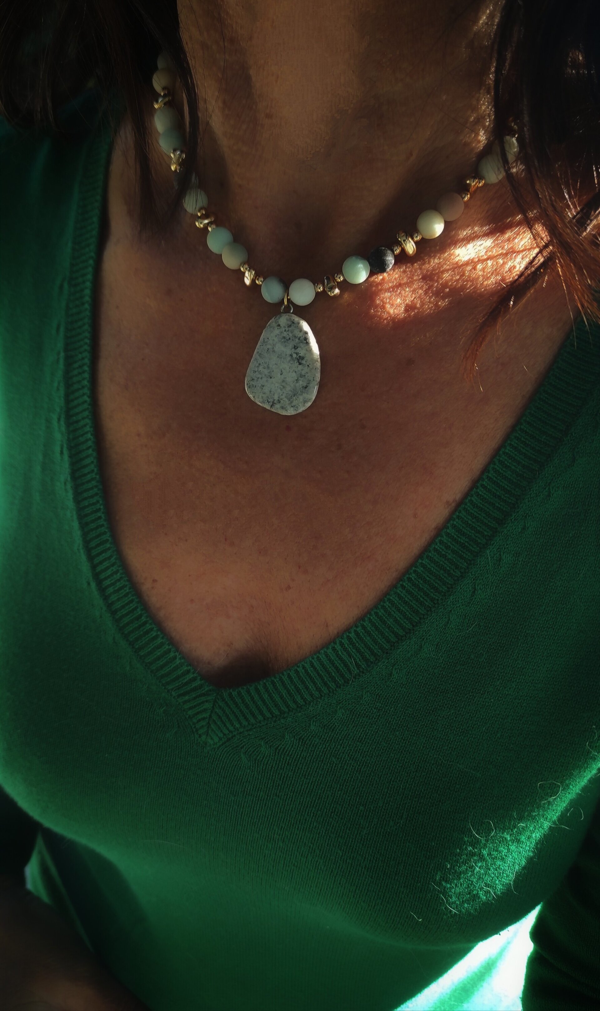 Collar piedra amazonitas heladas - 3
