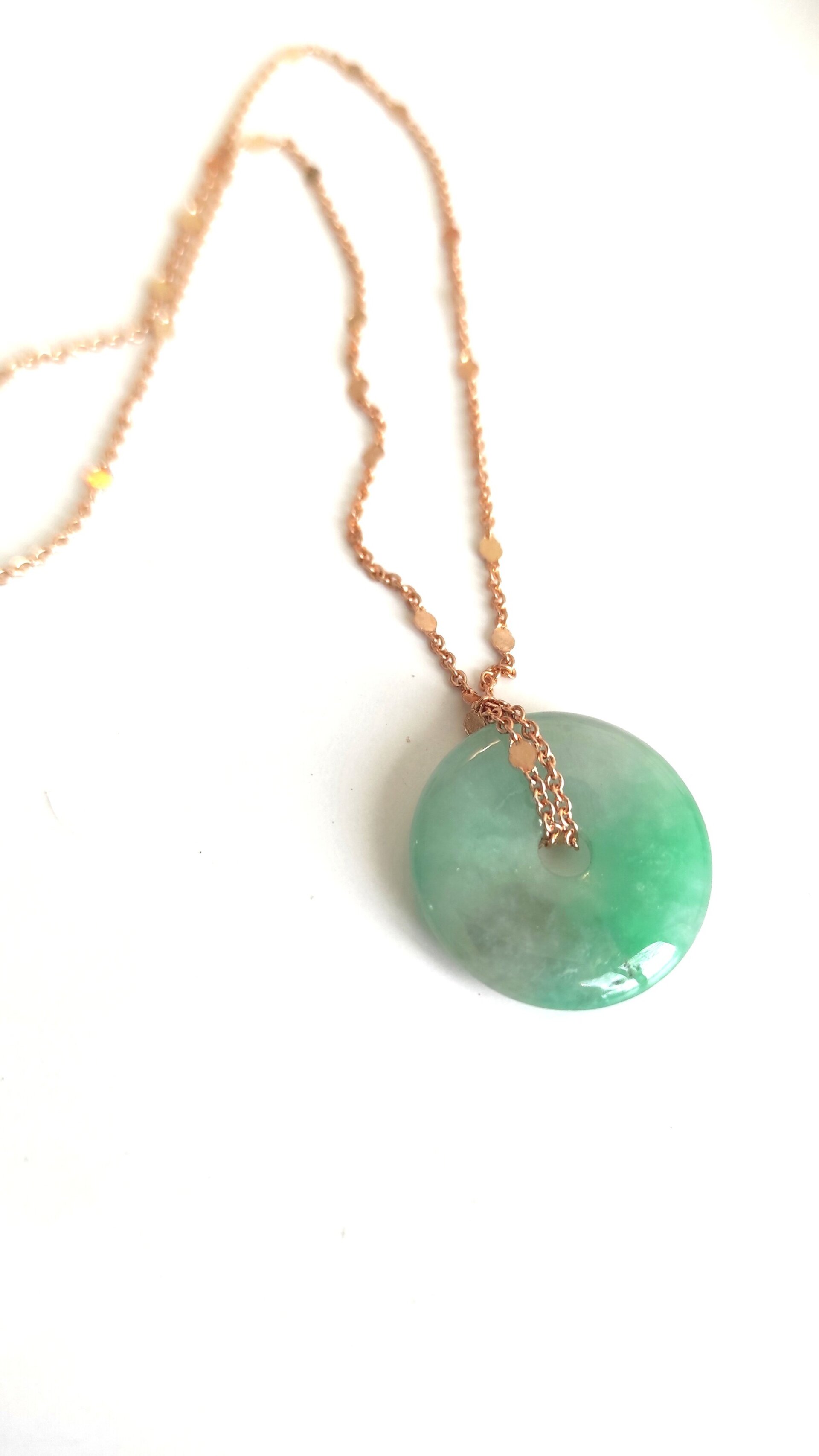 Collar cadena con Jade verde - 3