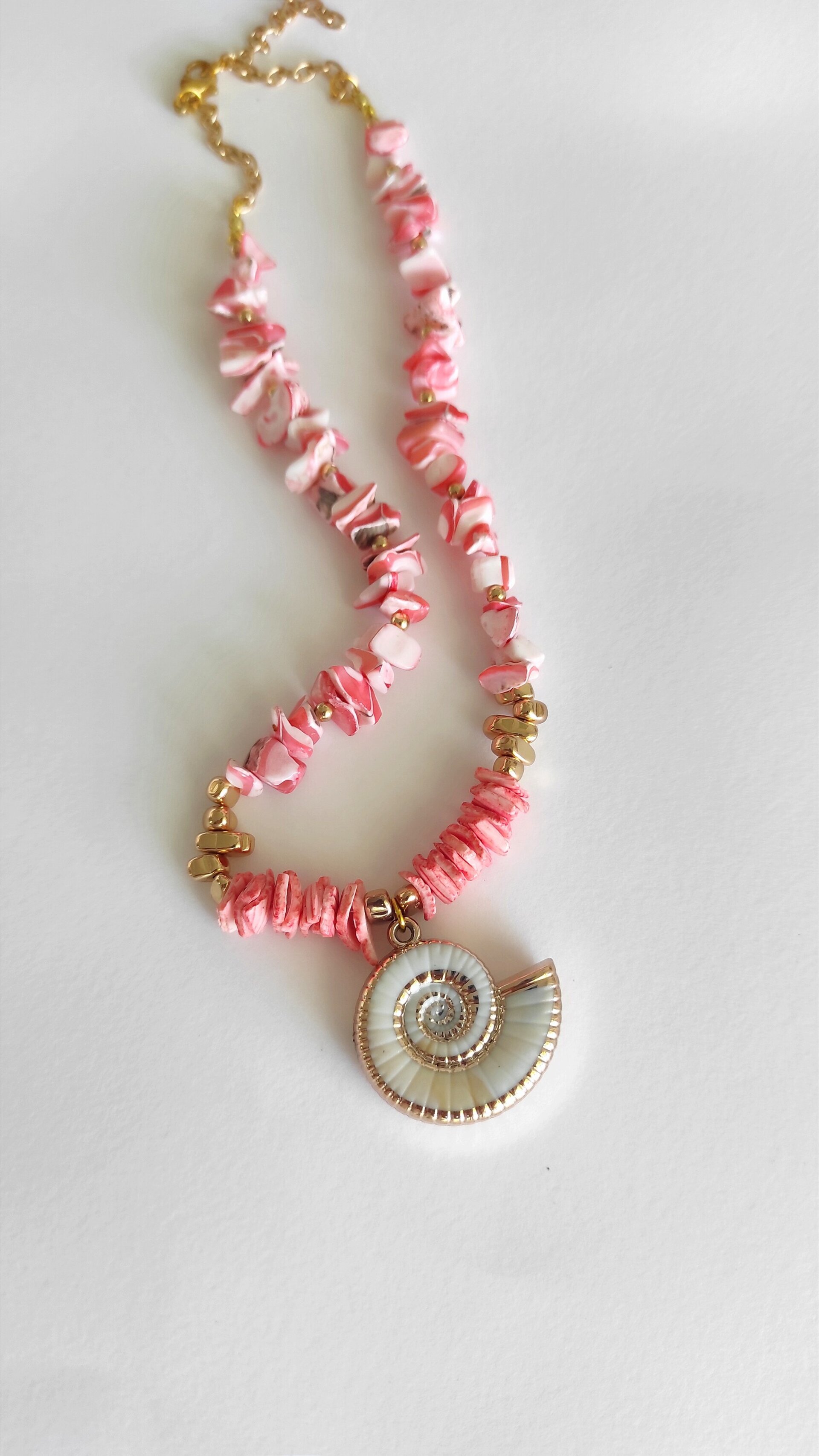 Collar nácar de caracola rosa - 4