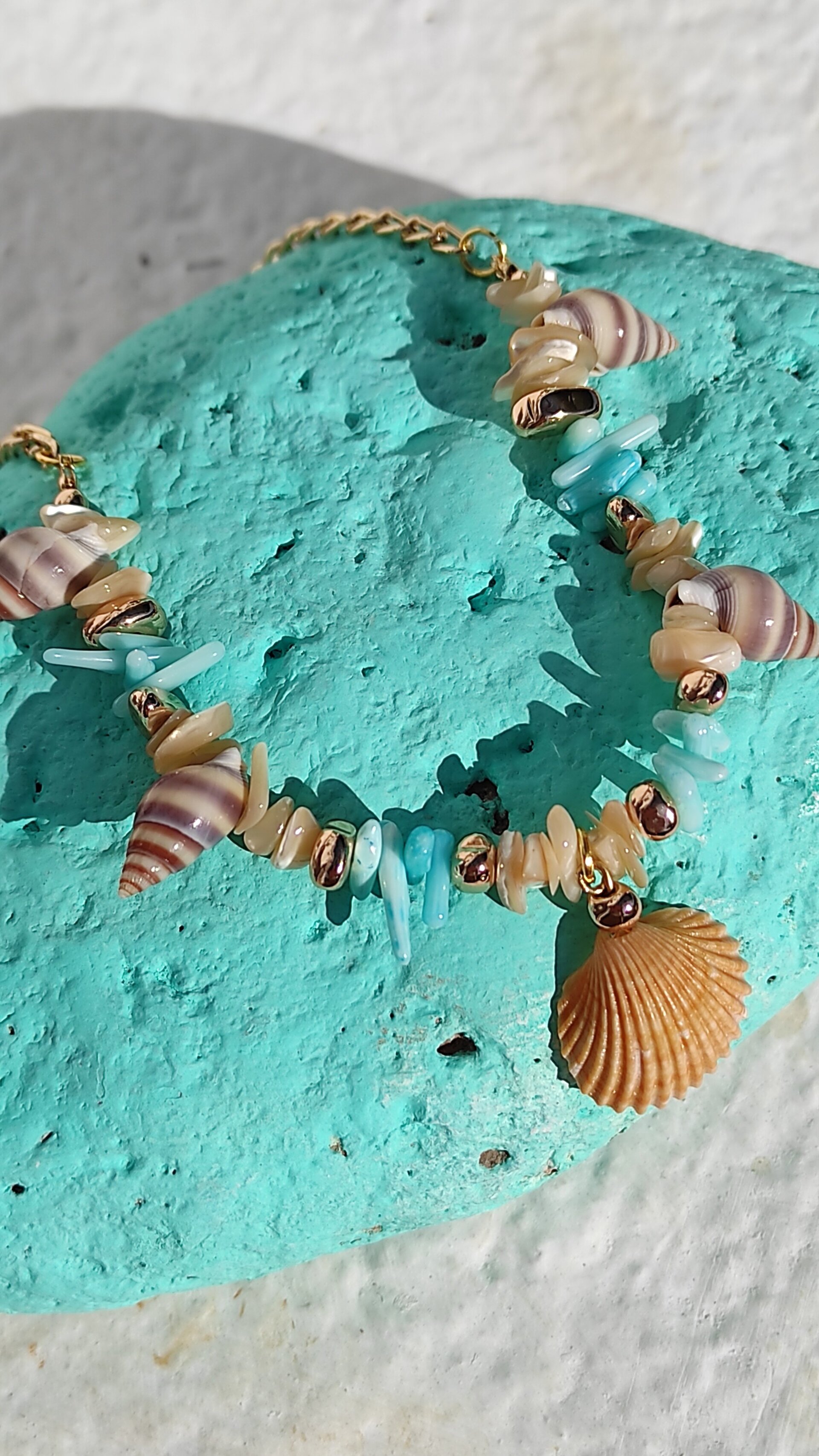 Collar Concha, caracolas y coral - 5