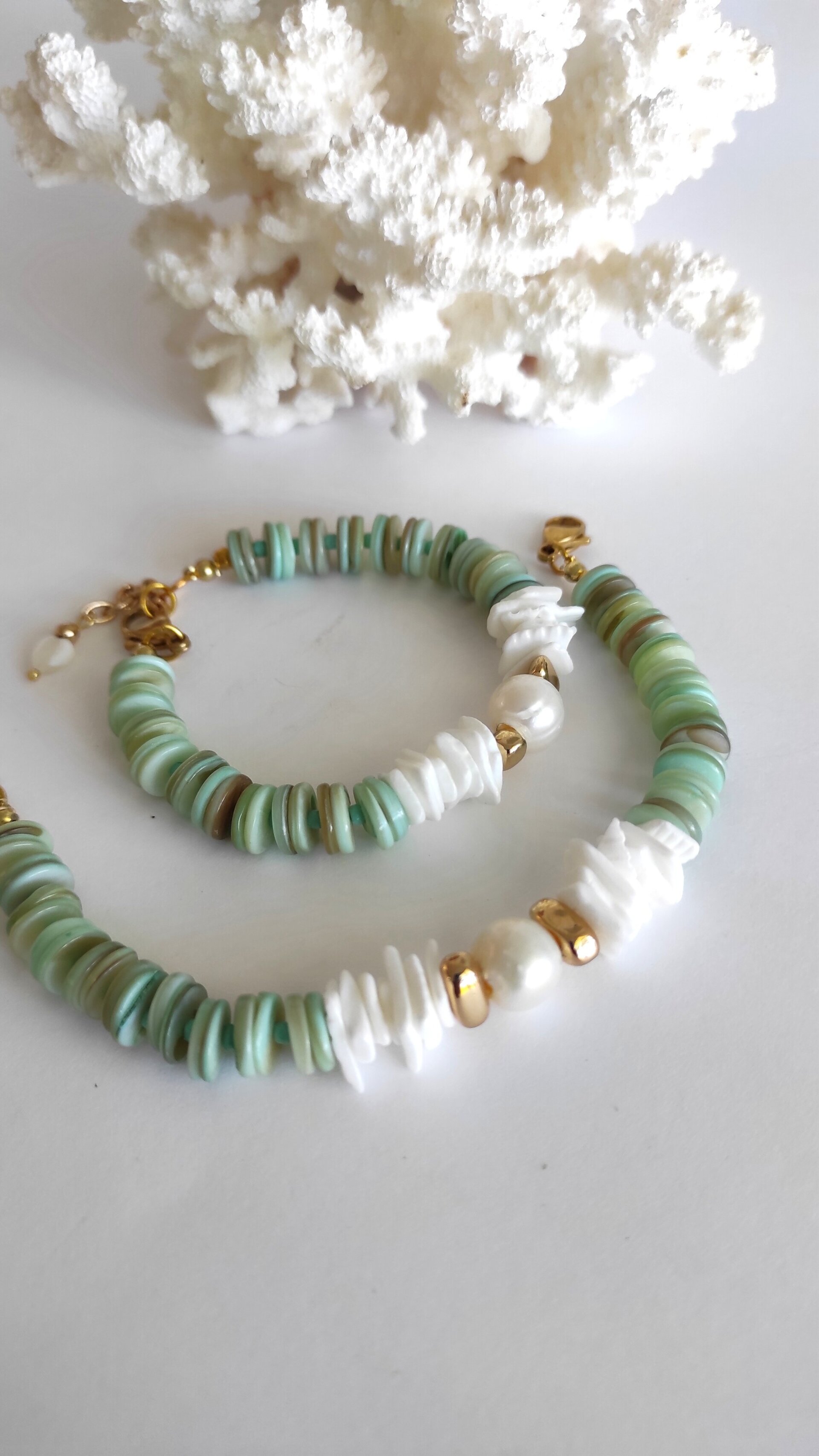 Pulsera nácar y perla natural - 2